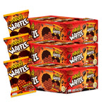 Grinny Waffle Crisp Extreme Chocolate flavor snack pack, 18g x3, in colorful packaging with crispy waffle snacks and chocolate flavor.
