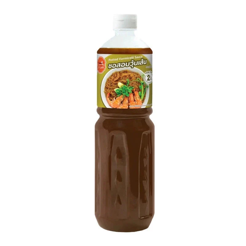 J-lek Vermicelli Baking Sauce 560g jar, showing the product label and transparent packaging with reddish sauce inside.