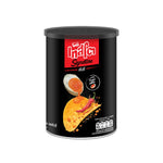 Tasto Signature Crisps Spicy Salted Egg snack in 42g package, crispy dry grocery snack with spicy salted egg flavor