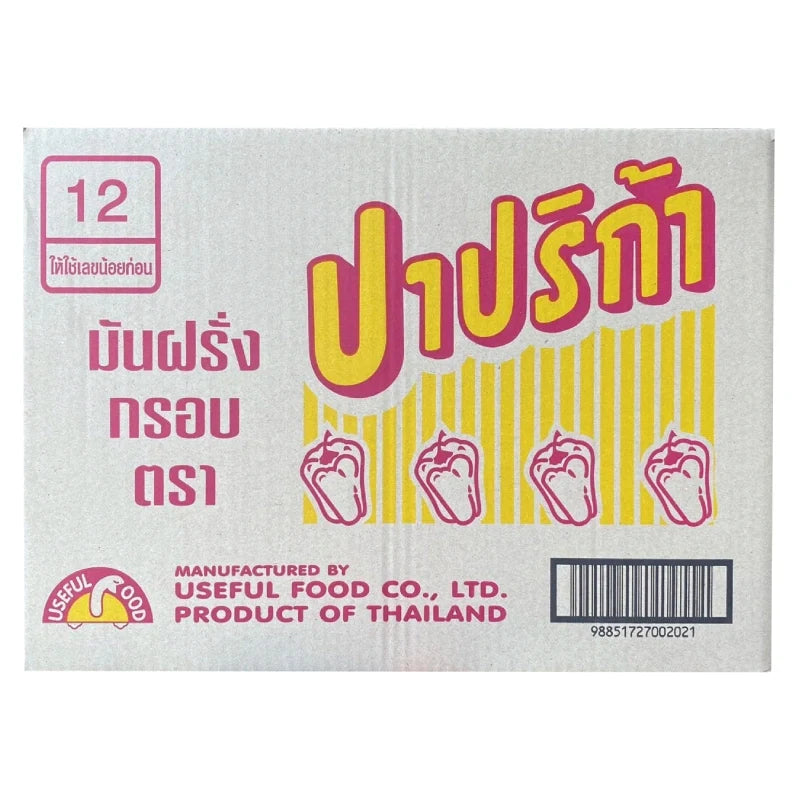 PAPRIKA Paprika Potato Snack 13g, crispy and seasoned snack chips in a colorful package, perfect for snacking.