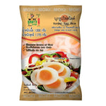 Moki Konjac Egg Slice 1kg in dry grocery packaging, showing the sliced konjac product with a textured appearance.