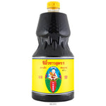 Deksomboon Thin Soy Sauce 2000ml bottle from dry grocery section, featuring clear plastic container with soy sauce inside.