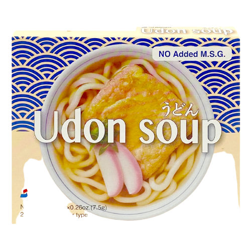Shimaya Udon Soup package, traditional Japanese noodle soup with broth, in a grocery product image.