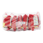 Party Extrude Caramel snacks in 24g x 6 packs, dry grocery confectionery with caramel flavor, displayed in a colorful package.