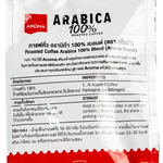 Aroma Arabica 100% coffee drink in a glass, showcasing its rich coffee color and smooth texture.