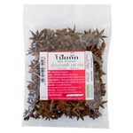 Makro Star Aniseed 150g in a clear plastic bag, showing whole star-shaped spice used in cooking and baking.