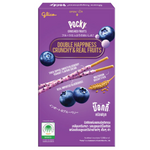 Glico Pocky Crushed Fruits Blueberry snack with crunchy biscuit sticks coated in blueberry-flavored crushed fruit toppings.