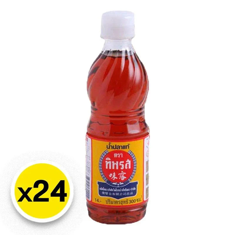 Tiparos Fish Sauce 300ml bottle, a popular Thai fish sauce for cooking and seasoning in dry grocery shopping.