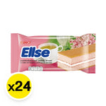 Ellse Strawberry Layer Cake snack in a 15g package, dry grocery confectionery with a layered cake appearance and strawberry flavor.