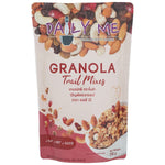 Daily Me Granola Trail Mixes in a resealable bag with mixed nuts, dried fruits, and oats, ideal for on-the-go snacking.