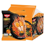 Nissin Thai Signature Instant Noodles Tom Yum Kung Paste 71g in dry grocery packaging with noodles and seasoning included
