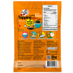 Taokaenoi Topping Salmon confectionery snack showing crispy salmon topping on a snack piece in a close-up view.