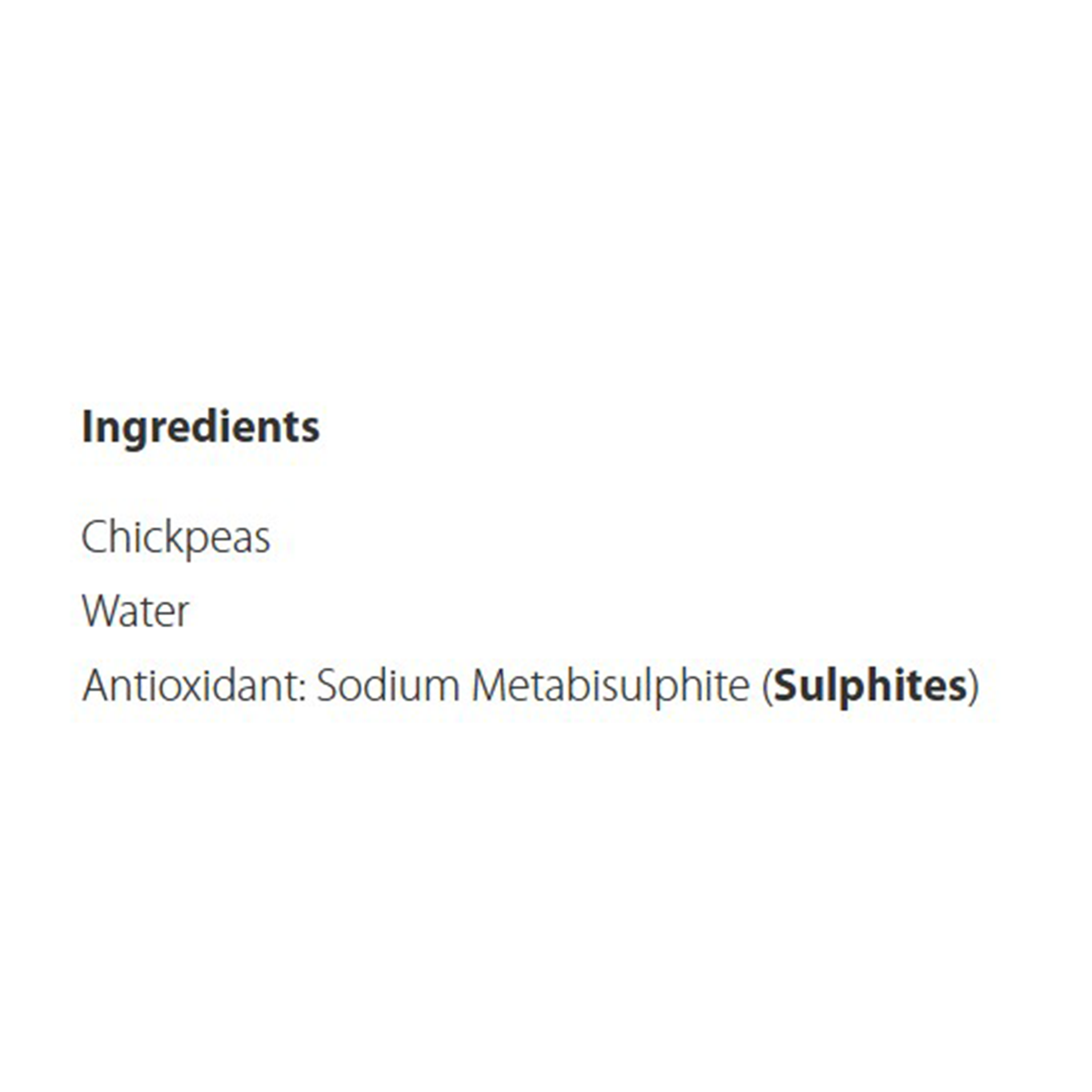 Canned Sainsbury's chickpeas in water, ready to use in recipes, with a label showing product details and brand.