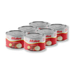 Canned Malee Rambutan in syrup, 6-pack of 6 cans, in a dry grocery product image showing the unopened cans with labels.