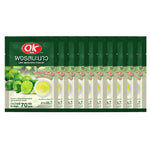 OK Lemon Powder 70g x10 pack, dry grocery product featuring bright yellow lemon powder in individual packets.