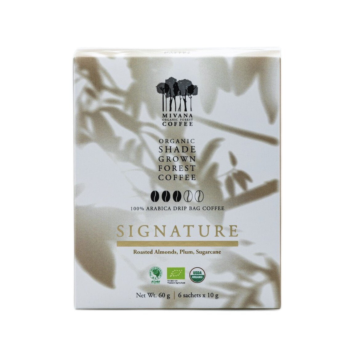 Mivana Organic Drip Signature drink in a clear glass with a straw, showcasing its vibrant, layered appearance.