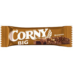 Corny Big Brownie from Corny grocery brand, showing a large chocolate brownie snack with a rich, moist texture.