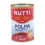 Mutti Tomato Paste 400g in a can, showing rich red tomato concentrate for cooking and seasoning.