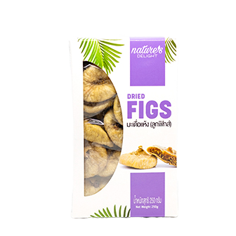 Dried figs from Nature's Delight, a natural confectionery snack with plump, sweet, and chewy dried fruit pieces.