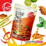 O-YUA Crispy Fried Shrimp Chin snack, assorted crispy seafood confectionery in 22g package, featuring whole fried shrimp pieces