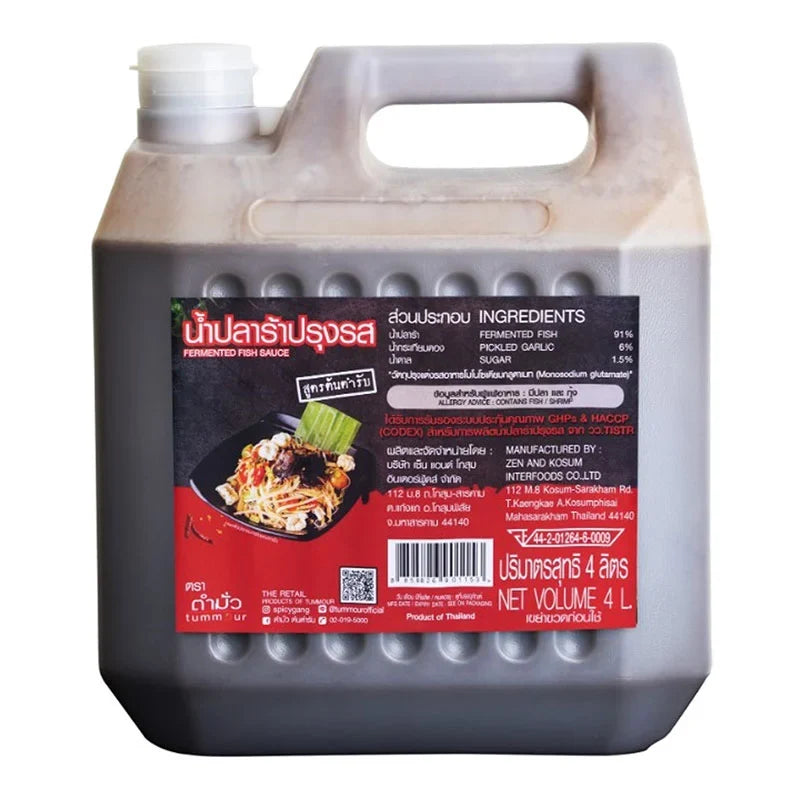 Tummour Fermented 4L bottle of dry grocery product, showcasing the label and packaging for Tummour brand.