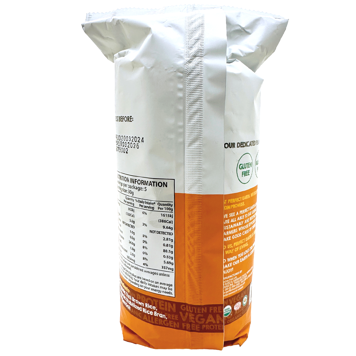 Perfect Earth Organic Rice Cake Original, a crunchy snack made from natural, organic rice for a light, airy treat.