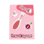 Peachy Travel Spoon from PEACHY, a compact spoon ideal for dry grocery snacks and confectionery, shown in close-up.