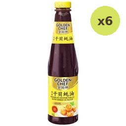 Golden Chef Premium Oyster Sauce with Dried Scallop 510ml – 6 Packs