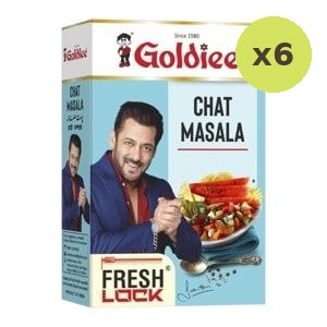 Goldiee Chat Masala 100 g – 6 Packs