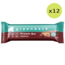 Greenback Protein Bar Hazelnut 50g – 12 Packs