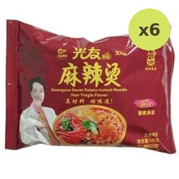 GuangYou Sweet potato glass noodles hot-tingle flavor 100g – 6 Packs