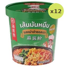 Haidilao Instant Sweet Potato Noodle Mala Flavored With Sesame Sauce 129g – 12 Packs