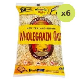 Harraways Wholegrain Oats 1kg – 6 Packs