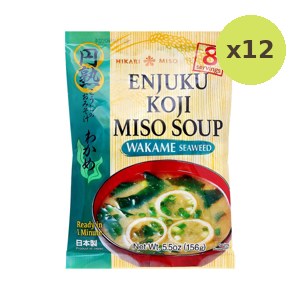 Hikari Miso Enjuku Kojt Miso Soup Wakame Seaweed 156 g – 12 Packs