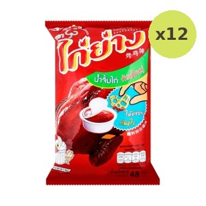 Kai Yang Crispy Snack Grilled Chicken Flavor 48 g – 12 Packs