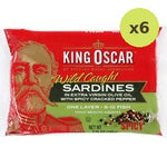 King Oscar Brisling Sardines Extra Virgin Olive Oil Spicy Craked Pepper 106g – 6 Packs