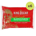 King Oscar Brisling Sardines Extra Virgin Olive Oil Two Layer 106g – 6 Packs