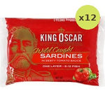 King Oscar Brisling Sardines Zesty Tomato Sauce 106g – 12 Packs