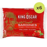 King Oscar Brisling Sardines Zesty Tomato Sauce 106g – 6 Packs