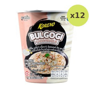 Koreno Bulgogi Carbonara Cream Sauce Noodles Cup 65 g – 12 Packs
