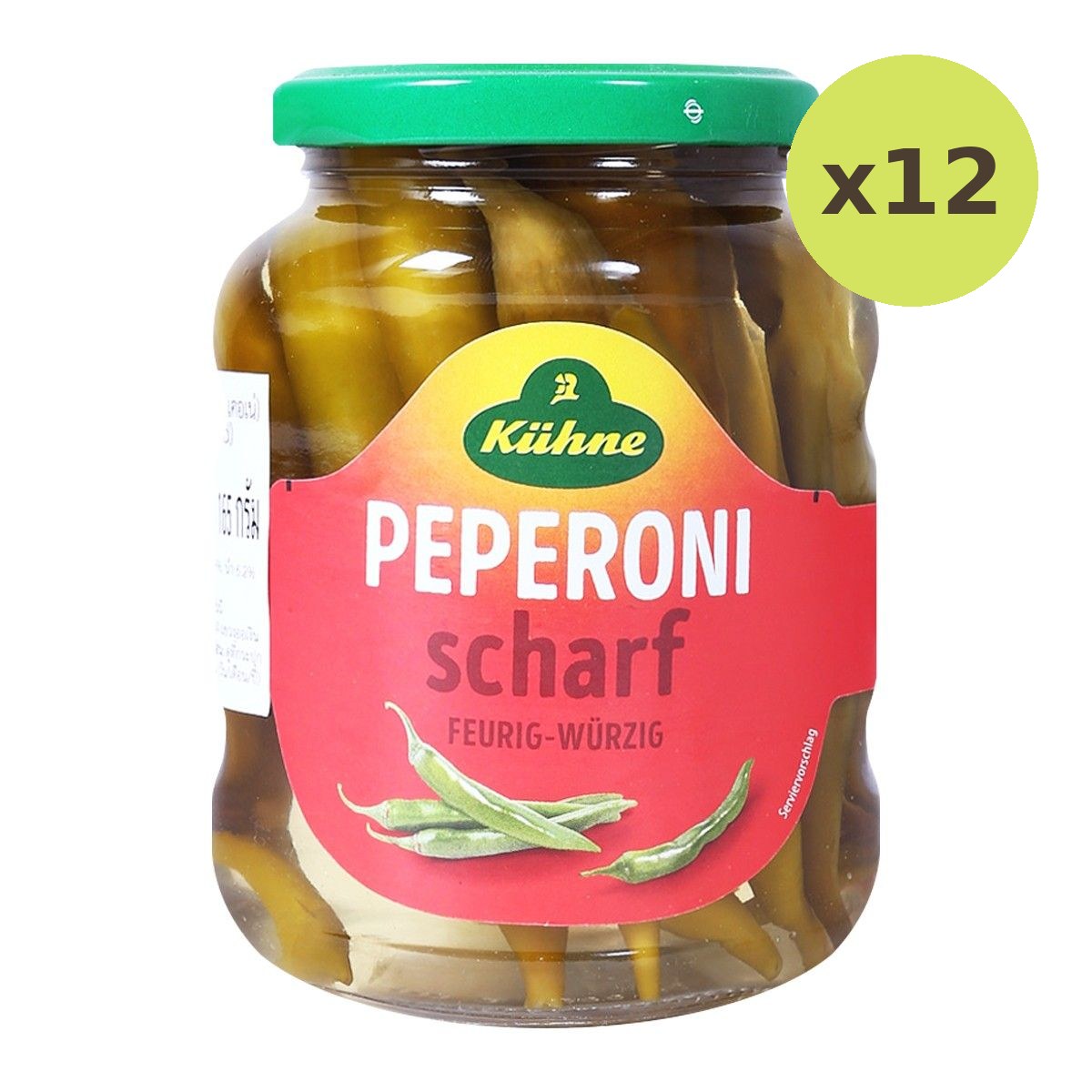 Kuhne Scharf Peperoni 165 g – 12 Packs