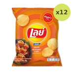 Lays Rock Ridged Potato Chips Extra Barbecue Flavor 105 g – 12 Packs