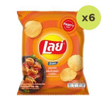 Lays Rock Ridged Potato Chips Extra Barbecue Flavor 105 g – 6 Packs