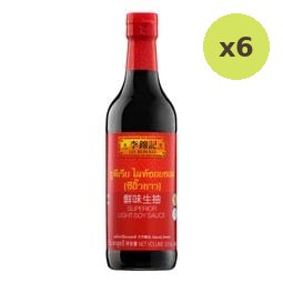 Lee Kum Kee Superior Loght Soy Sauce 500ml – 6 Packs