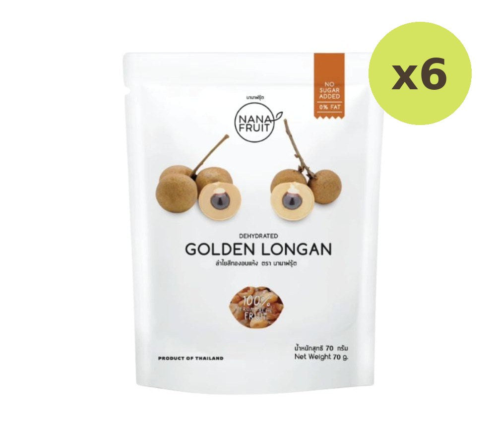 Lemon Farm Golden Dried Longan 50 g – 6 Packs