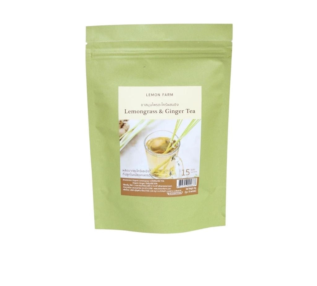 Lemon Farm Lemongrass Ginger Herbal Tea 2 g x 15 Sachets – 1 Pack