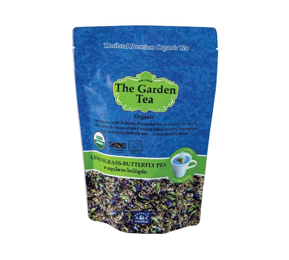 Lemon Farm Organic Lemongrass Butterfly Pea Herbal Tea 2 g x 25 Sachets – 1 Pack
