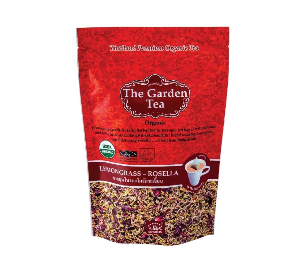 Lemon Farm Organic Lemongrass Roselle Herbal Tea 2 g x 25 Sachets – 1 Pack