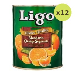 Ligo Mandarin Orange Segments Light Syrup 825g – 12 Packs