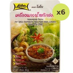 Lobo Seasoning Paste for Spicy Nam Prik Ong 50g – 6 Packs